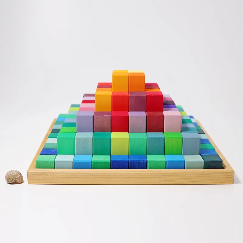 Grimms - Grote gekleurde piramide bouwset Lage Prijs