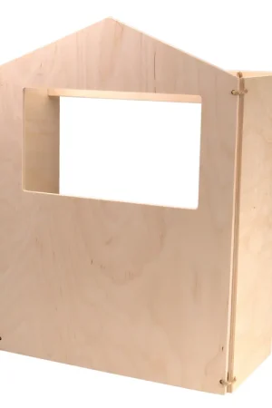 Betaalbaar Speelbelovend Houten poppenkast - tafelmodel