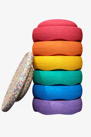 Direct Verzonden Stapelstein Rainbow set 6+1 classic - bewegen en balanceren