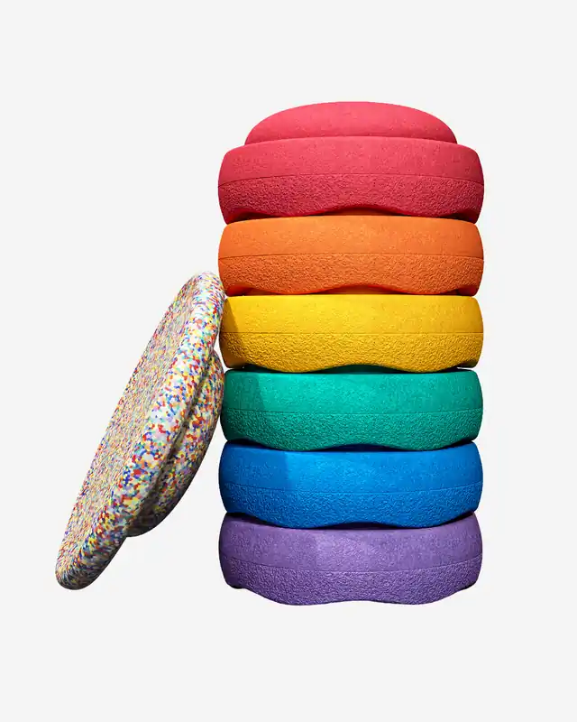 Direct Verzonden Stapelstein Rainbow set 6+1 classic - bewegen en balanceren