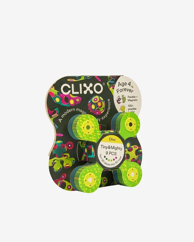 Direct Verzonden Clixo Tiny & Mighty Dino - kleine magnetische bouwset