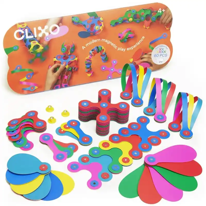 Clixo Super Rainbow magnetische bouwset 60 stuks Direct Beschikbaar