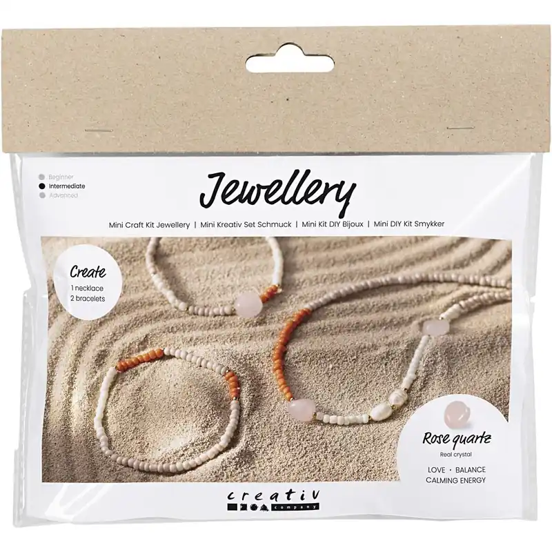 Creativ Mini Hobbyset Sieraden, Rozenkwarts ketting en armband Voordeelprijs