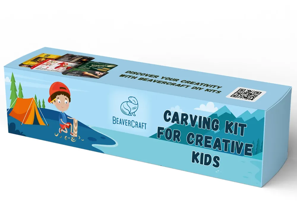 Beavercraft houtsnijset sparreboom voor kinderen Direct Beschikbaar