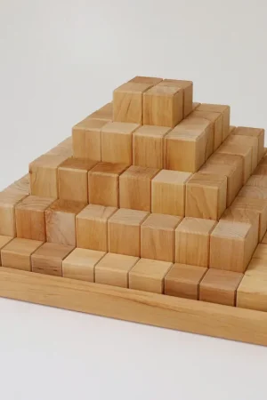 Grimms - Grote naturel piramide houten bouwset Express Levering