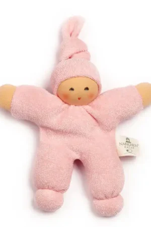 Nänchen Natur Knuffelpopje Pimpel roze Korting