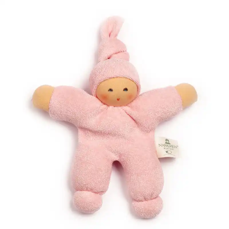 Nänchen Natur Knuffelpopje Pimpel roze Korting