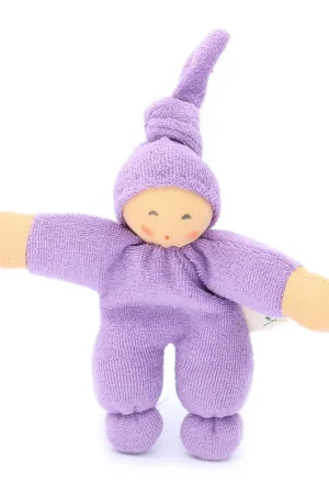 Nänchen Natur Knuffelpopje Pimpel Lila Exclusieve Aanbieding