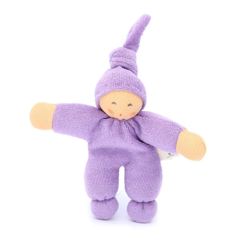 Nänchen Natur Knuffelpopje Pimpel Lila Exclusieve Aanbieding