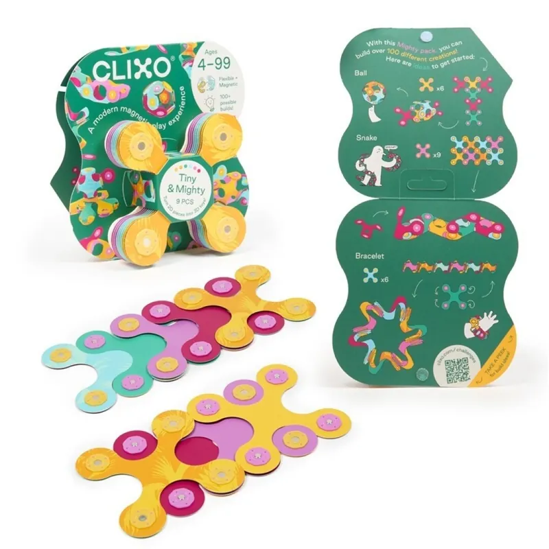 Laatste Versie Clixo Tiny & Mighty Jungle magnetische bouwset 9 stuks