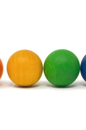 Grapat zes gekleurde houten ballen Nieuw