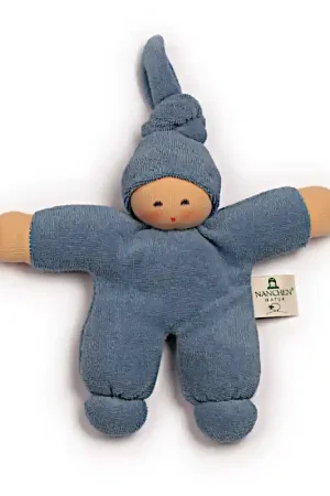 Nänchen Natur Knuffelpopje Pimpel blauw Nieuw