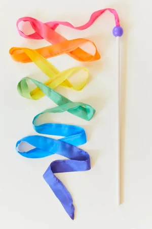 Nu Kopen Sarah's Silks zijden danslint-ritmieklint regenboog