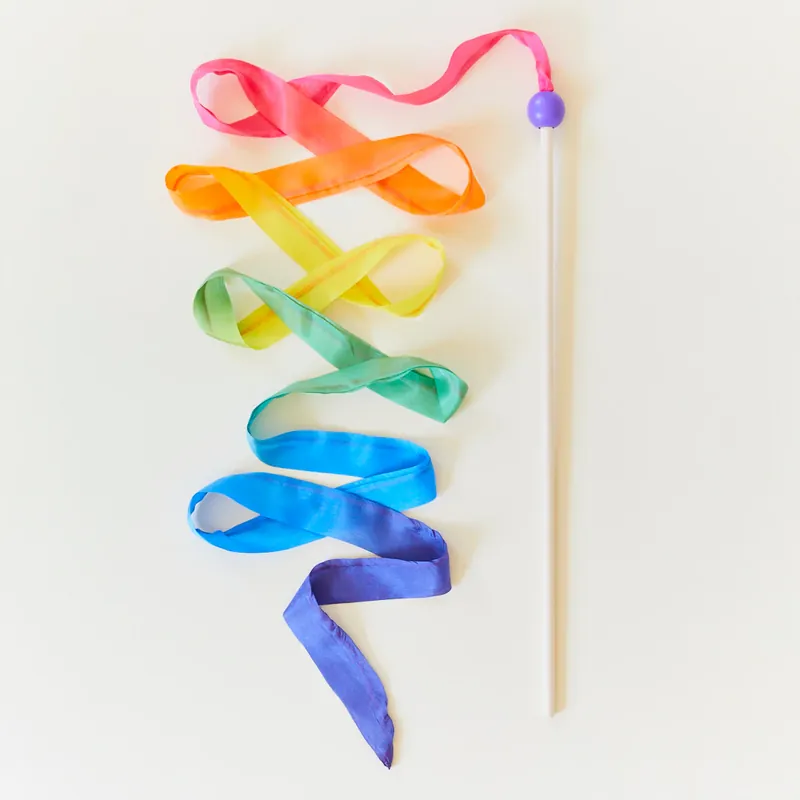 Nu Kopen Sarah's Silks zijden danslint-ritmieklint regenboog