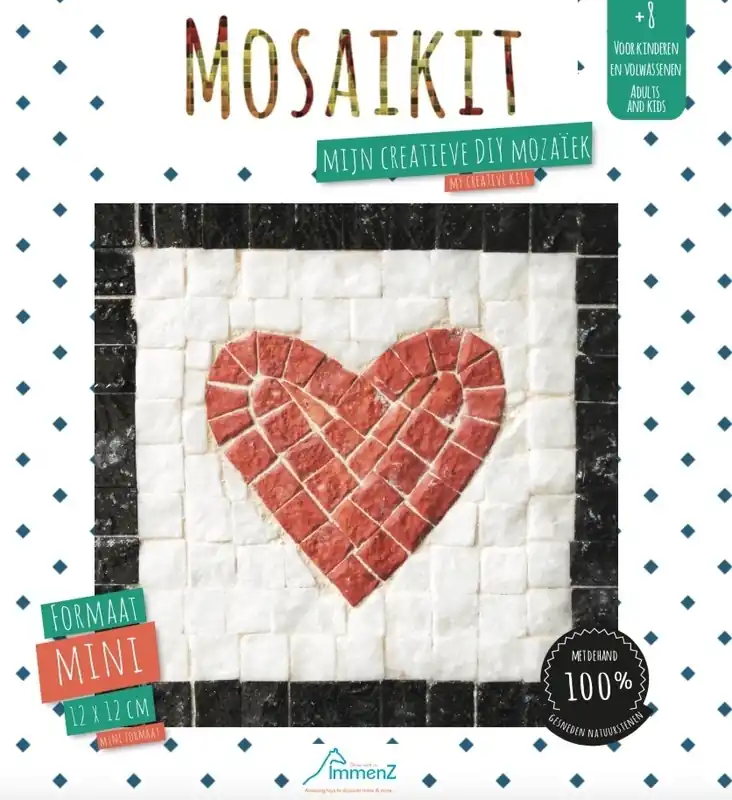 Mosaikit mozaiek Hart 12 cm Hoge Kwaliteit