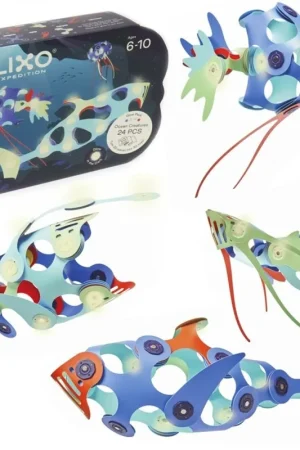 Uitverkoop Clixo Ocean Creatures glow in the dark bouwset 24 stuks