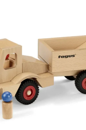 Favoriet Fagus bestuurbare kiepwagen met 2 poppetjes