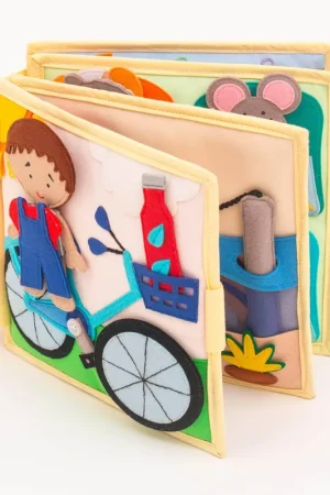 Jolly Designs Quiet Book My First Bicycle - 6 Pagina's, vanaf 18 maanden Gecertificeerd