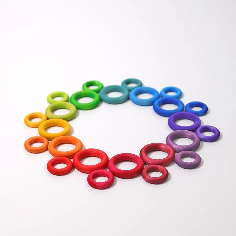 Grimms houten ringen regenboog Seizoensaanbieding