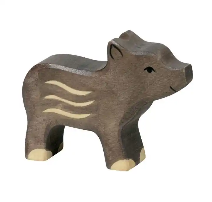 Holztiger houten jong wild zwijn 7,5 cm Weekendaanbieding