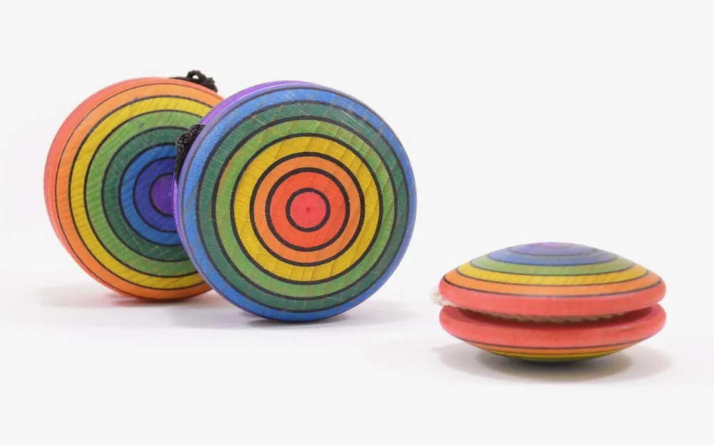 Snelle Levering Mader houten Jojo regenboogkleuren