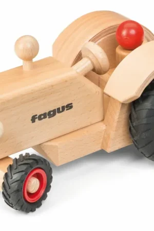 Weekendaanbieding Fagus bestuurbare houten tractor met 2 poppetjes