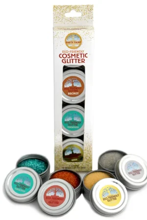 Natural Earth Paint eco-friendly glitter set 4 kleuren Meest Verkocht