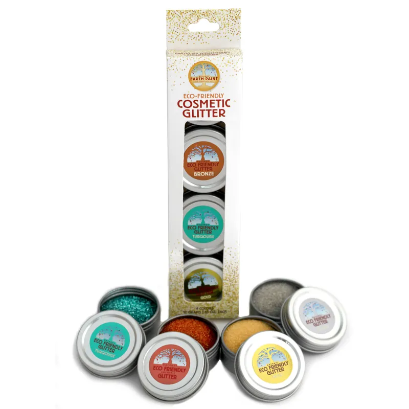 Natural Earth Paint eco-friendly glitter set 4 kleuren Meest Verkocht