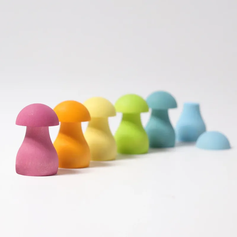 Grimm's pastel paddenstoelen loose parts Alleen Vandaag
