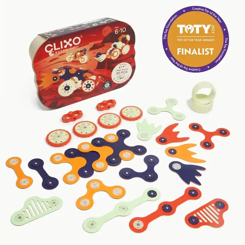 Clixo Mars Rovers glow in the dark bouwset met wielen 30 stuks Express Levering