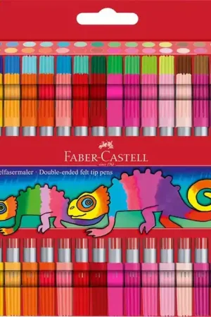 Faber Castell Viltstift FC Duo 40 stuks, dunne en dikke punt Voordeelprijs