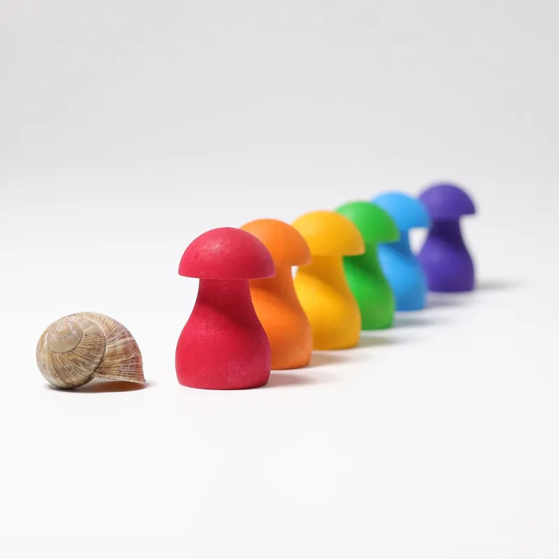 Grimms regenboog paddenstoelen loose parts Koop Vandaag