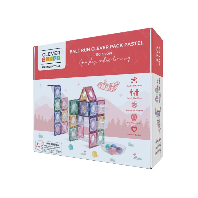 Betaalbaar Clever clixx ballrun pastel 110 -delig