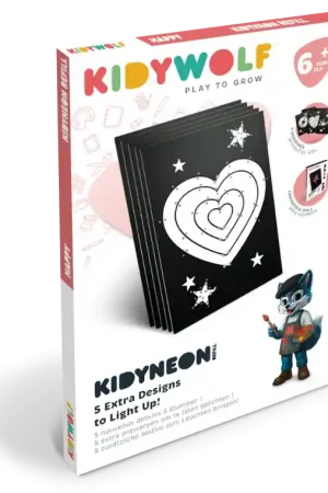 Nieuw KidyNeon navulling Happy vanaf 6 jaar - 5 lichtplaten