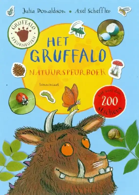 Goedkoop Lemniscaat Het Gruffalo Natuurspeurboek met 200 stickers, vanaf 5 jaar