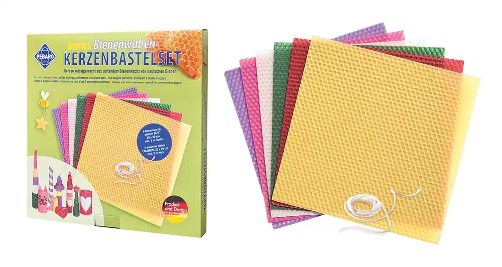 Pebaro dIY kaarsenset met gekleurde bijenwas Must-Have