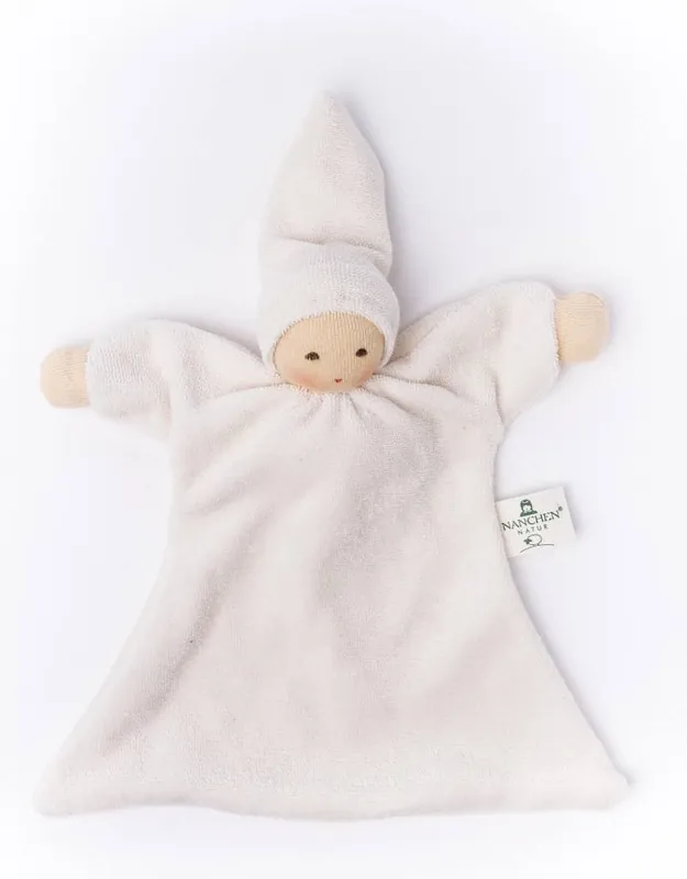 Nänchen Natur Knuffelpopje Nuckel ecru - speenknuffel Fabrieksprijs