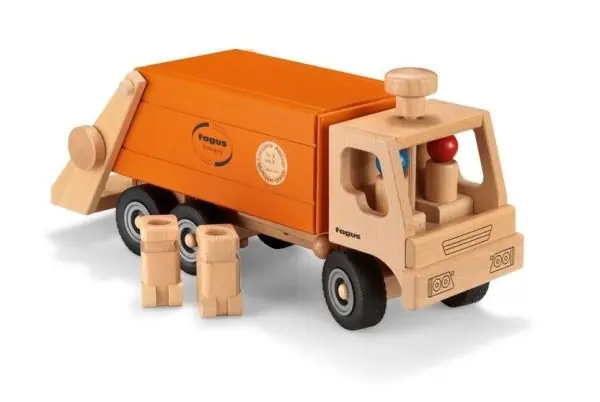Hete Deal Fagus bestuurbare vuilniswagen met 4 poppetjes