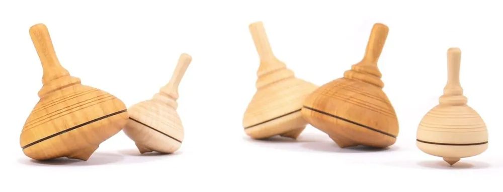Korting Mader houten tol classic klein, een ontwerp uit 1991, moeilijkheidsgraad 2