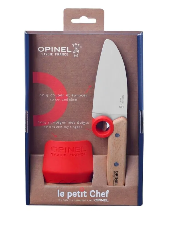 Dagaanbieding Opinel Le Petit Chef - kinderkoksmes met vingerbeschermer