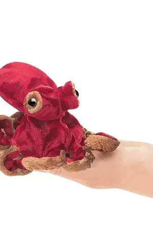 Folkmanis vingerpopje rode octopus Betaalbaar