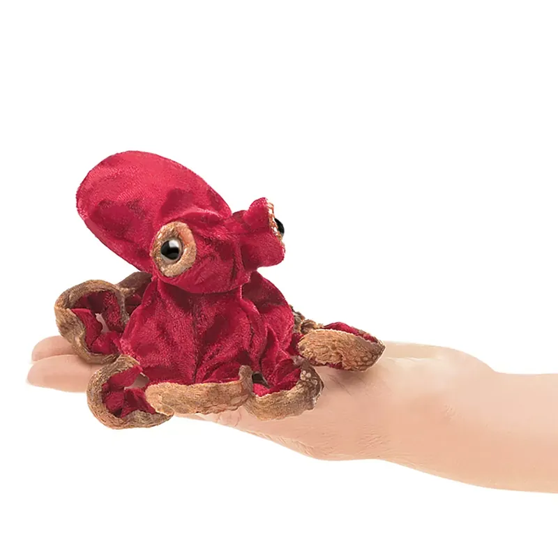 Folkmanis vingerpopje rode octopus Betaalbaar