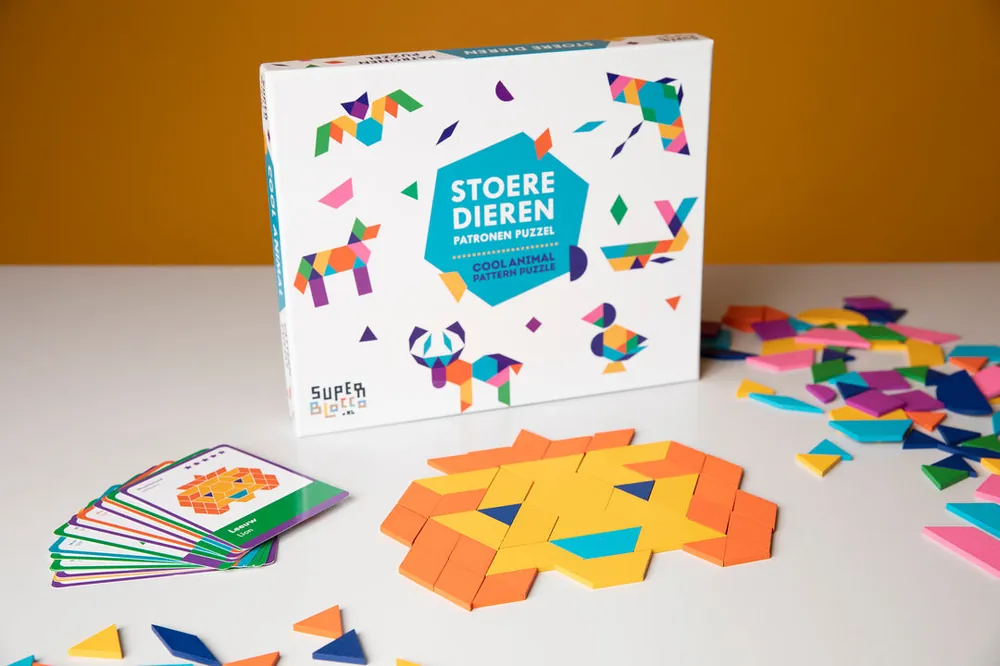 Flitsaanbieding Superblocco stoere dierenpuzzel patronen, vanaf 6 jaar