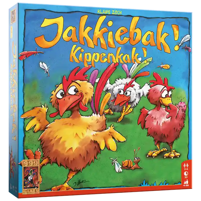 999 Games Jakkiebak! Kippenkak! bordspel vanaf 4 jaar Op = Op
