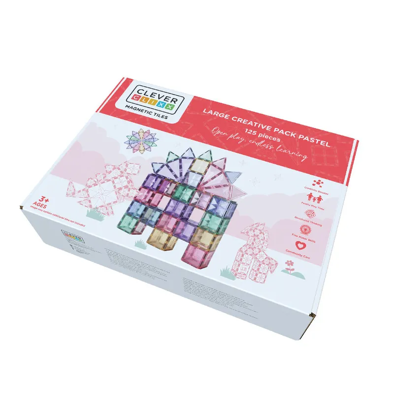 Superprijs Clever clixx magnetische tegels pastel - set 125-delig