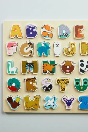 Superblocco Stoere dieren houten puzzel alfabet Premium