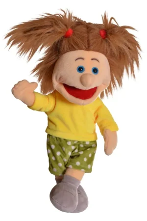 Handpop Hanne 35 cm met beweegbare mond Gratis Retour