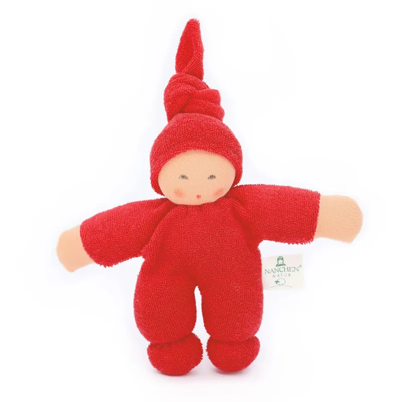 Nänchen Natur Knuffelpopje Pimpel kersenrood Korting