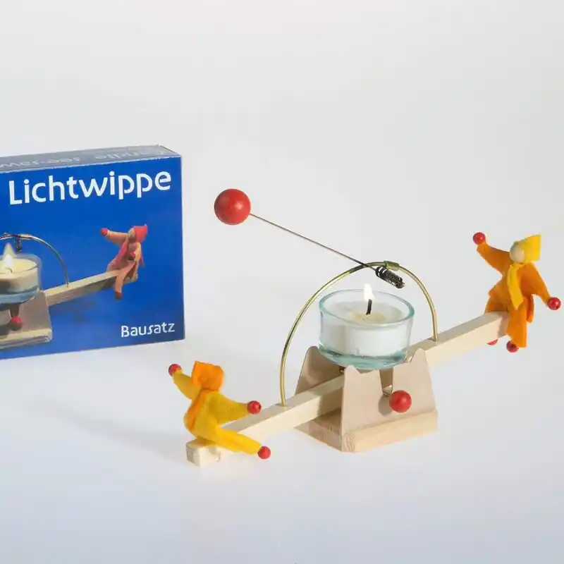 Kraul Kaarsenwip met vilt poppetjes Direct Verzonden