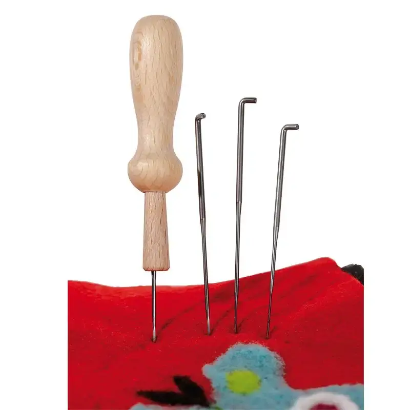 Must-Have Filges viltnaalden set - houten houder + 4 nld